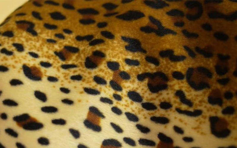 Peluche courte à imprimé léopard